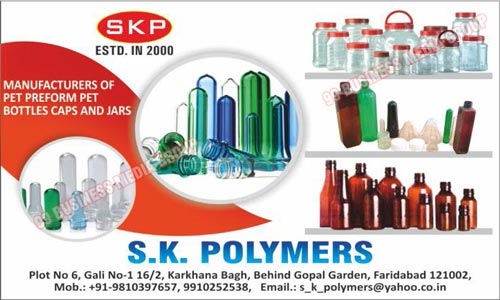 Pet Preforms, Pet Bottle Caps, Pet Jars, Pet Bottles