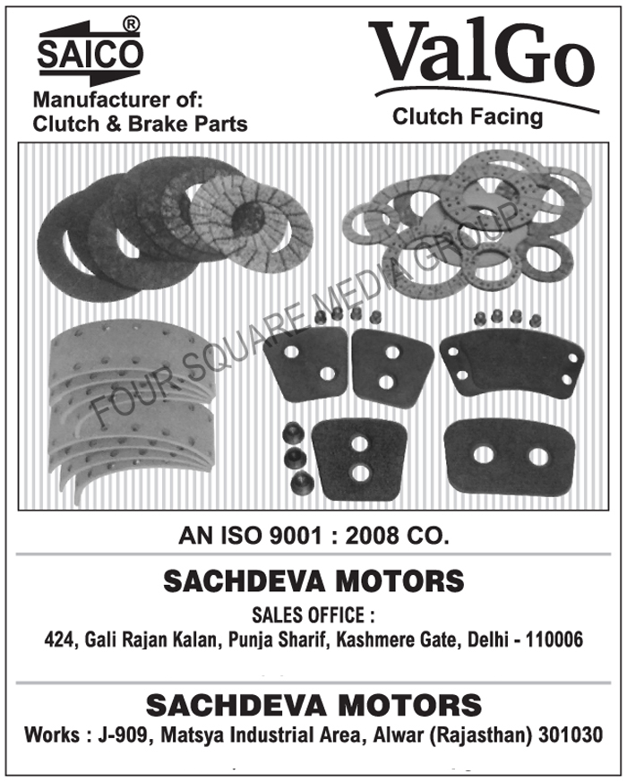 Clutch Parts, Brake Parts, Clutch Facings