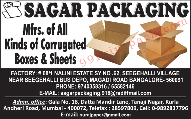 Corrugated Boxes, Corrugated Sheets