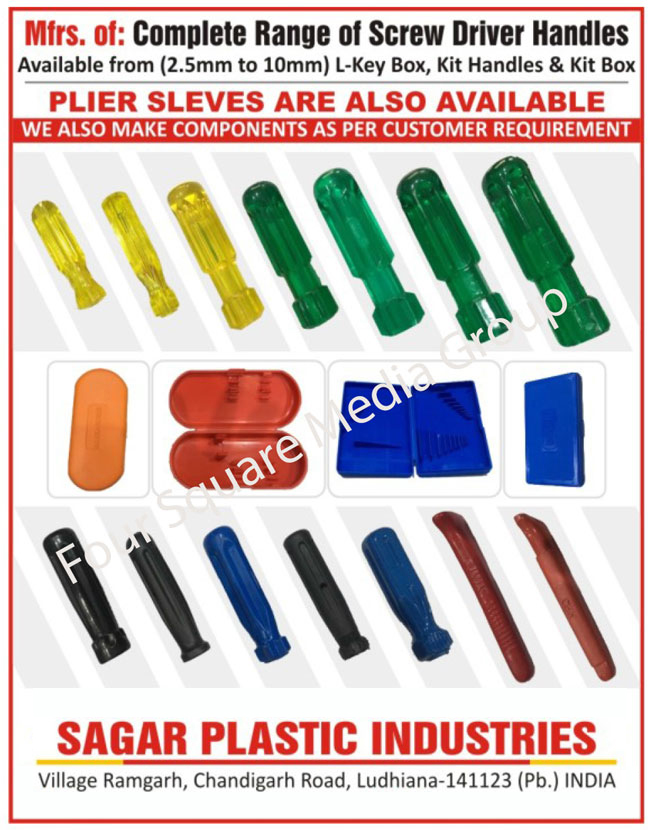 Screw Driver Handles, Plier Sleeves, L Key Boxes, Kit Handles, Kit Boxes