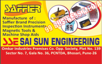 Saffier Brand Precision Inspection Instruments, Magnetic Tools, Machine Shop Aids