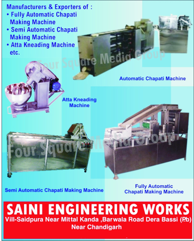 Chapati Making Machines, Roti Making Machines, Atta Kneading Machines, Chapati Machines