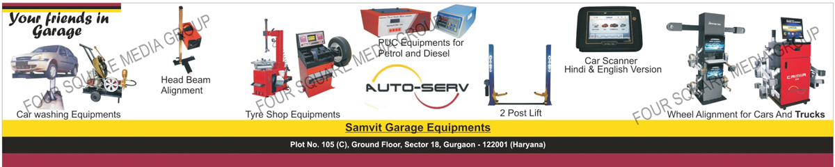 Workshop Equipments, Workshop Tools, Garage Equipments, Services Station Equipments, Car Washing Equipments, Head Beam Alignments, Tyre Shop Equipments, PUC Equipments For Petrol, PUC Equipments For Diesel, Two Post Lifts, 2 Post Lifts, Car Scanners, Car Wheel Alignments, Car Wheel Alignments For Cars, Truck Wheel Alignments, Wheel Alignments For Trucks