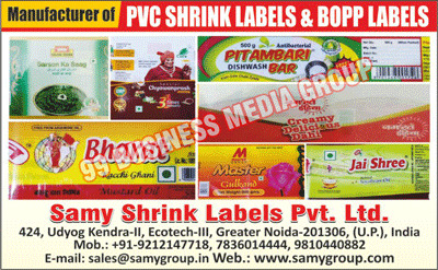 PVC Shrink Labels, PVC Shrink Sleeves, BOPP Labels