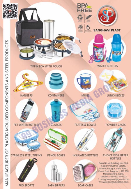 Plastic Pencil Boxes, Plastic Lunch Boxes, Plastic Powder Case, Plastic Containers, Soap Cases, Plastic Water Bottles, Plastic Cutlery Stands, Plastic Products, Plastic Gift Sets, Plastic Moulded Components, Plastic Moulded Steel Products, Plastic Sipper Bottles, Plastic Hangers, Plastic Bathroom Stands, Plastic Steel Water Bottles, Plastic Sanitizer Bottles, Plastic Coffee Mugs, Plastic Plates, Plastic Bowls, Plastic Glass Stands, Plastic Multipurpose Stands, Tiffin Boxes, Baby Sippers, Pro Sports Bottles, Kids Sipper Bottles, Insulated Bottles, Stainless Steel Tiffins, Pet Water Bottles, Mugs