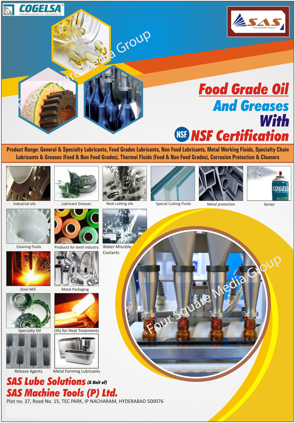 Food Grade Lubricant, Non Food Lubricant, General Lubricant, Specialty Lubricant, Metal Working Fluid, Specialty Chain Lubricant, Food Grade Grease, Non Food Grade Grease, Food Grade Thermal Fluid, NOn Food Grade Thermal Fluid, Corrosion Protection, Corrosion Cleaner, Food Grade Oil, Industrial Oil, Lubricant Grease, Neat Cutting Oil, Special Cutting Fluid, Metal Protection, Moli Spray, Cleaning Fluid, Textile Industry Product, Water Miscible Coolant, Steel Mill, Metal Packaging, Specialty Oil, Heat Treatment Oil, Release Agent, Metal Forming Lubricant, Lubricant, Grease