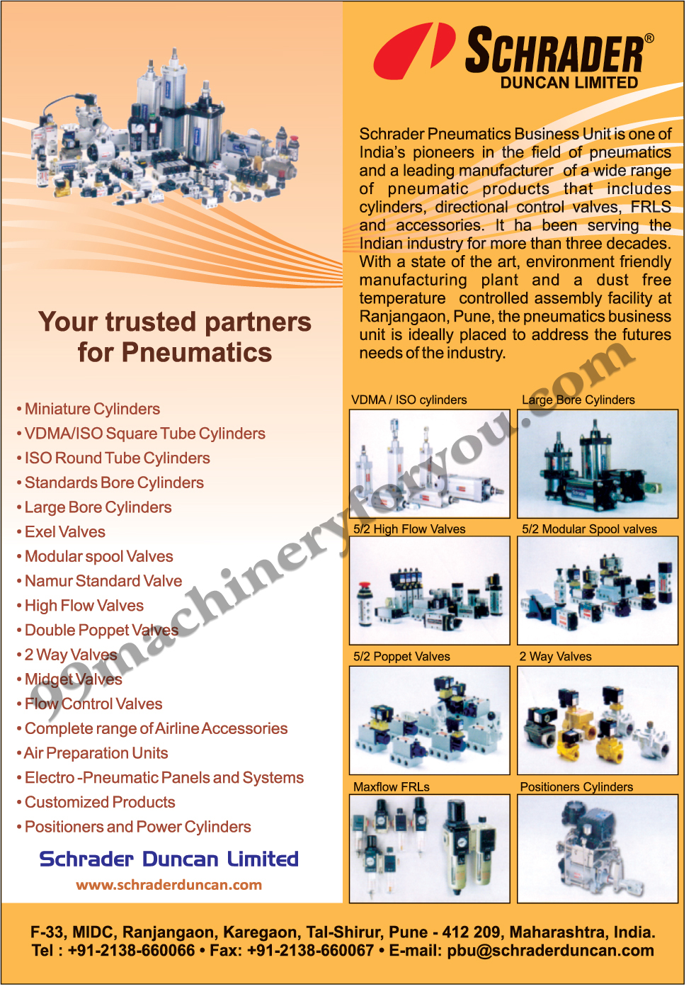 Miniature Cylinders, VDMA Square Tube Cylinders, ISO Square Tube Cylinders, ISO Cylinders, ISO Round Tube Cylinders, Large Bore Cylinders, Modular Spool Valves, Namur Standard Valves, High Flow Valves, Double Poppet Valves, Two Way Valves, Midget Valves, Flow Control Valves, Airline Accessories, Electro Pneumatic Panels, Electro Pneumatic Systems, Customized Products, Power Cylinders, Positioner Cylinders, Standards Bore Cylinders, Large Bore Cylinders, Exel Valves,Air Preparation Units, Cylinders, Valves