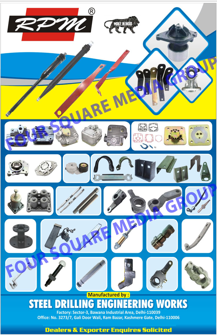 Air Compressor Heads, Belt Tensioners, Compressor Head, Water Pump Assembly, Belt Tensioner, TC, Diesel Filter Plate, Assembly Housing Block, Steering Cross Assembly, Selector Shiftor Shaft