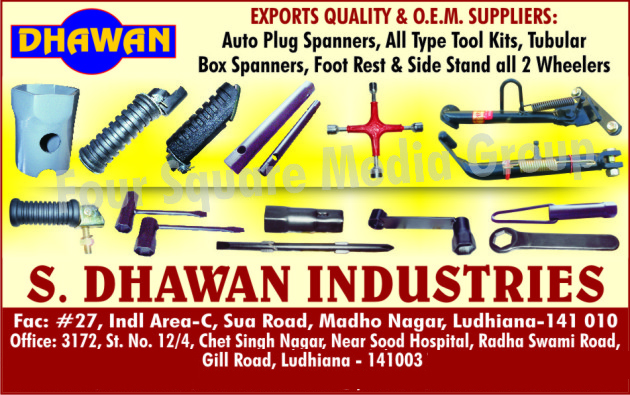 Auto Plug Spanners,Tool Kits, Tubular Box Spanners, Two Wheeler foot rest, 2 Wheeler foot rest, Two Wheeler Side Stands, 2 Wheeler Side Stands