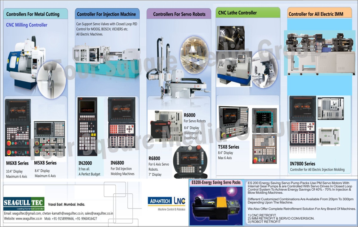 CNC Milling Controllers, Injection Machine Controllers, Servo Robot Controllers, CNC Lathe Controllers, Controller For Electric IMM, Metal Cutting Controllers