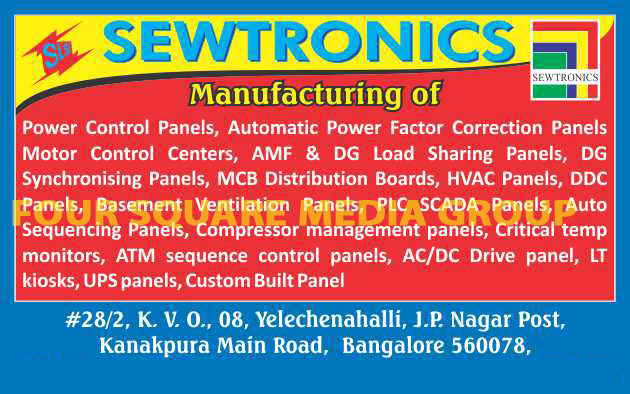 Power Control Panels, Automatic Power Factor Correction Panels, Motor Control Centers, AMF Load Sharing Panels, DG Load Sharing Panels, DG Synchronising Panels, Compressor Management Panels, MCB Distribution Boards, HVAC Panels, DDC Panels, Basement Ventilation Panels, PLC Scada Panels, Auto Sequencing Panels, Critical Temp Monitors, ATM Sequence Control Panels, AC DC Drive Panels, LT Kiosks, UPS Panels, Customized Built Panels