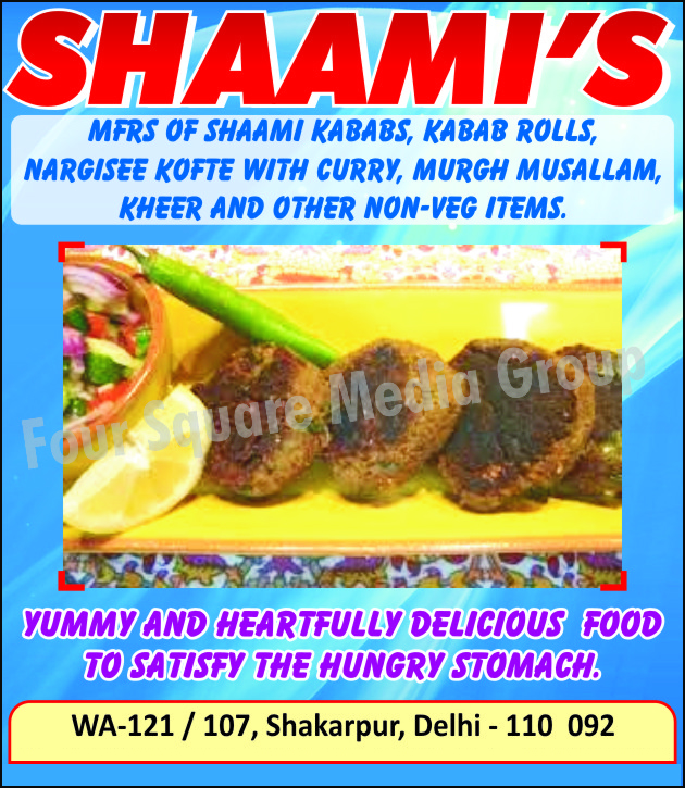 Kababas, Kabab Rolls, Nargisi Kofta, Murgh Musallam, Kheer, Non Veg Items,Shammi Kababs, Kofta, Non Veg