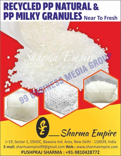 PP Semi Natural Raw Materials, PP Milky Raw Materials, PP Natural Granules, PP Milky Granules