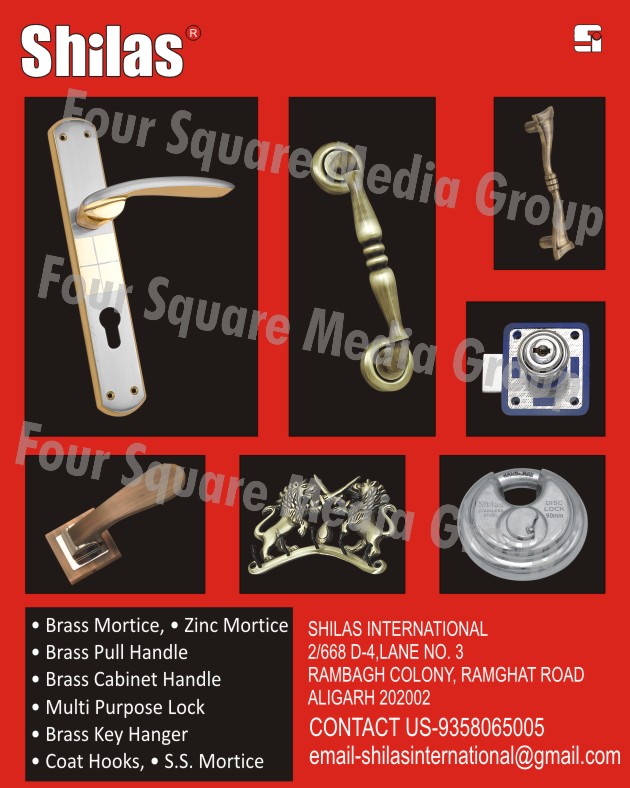 Brass Mortice Handles, Zinc Mortice Handles, Brass Pull Handles, Brass Cabinet Handles, Multi Purpose Locks, Multipurpose Locks, Brass Key Hangers, Coat Hooks, Stainless Steel Mortice Handles ,Brass Mortice, Zinc Mortice, S.S. Mortice