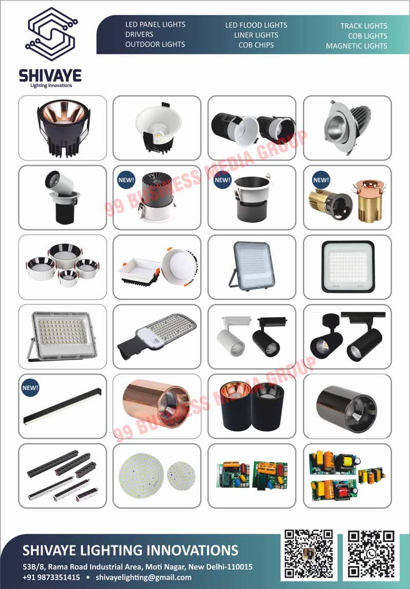 Led Lights, Led Panel Lights, Led Drivers, Outdoor Lights, Led Flood Lights, Linear Lights, COB Chips, Track Lights, COB Lights, Magnetic Lights