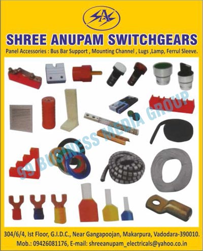 Panel Accessories, Bus Bar Supports, Mounting Channels, Lugs, Lamps, Ferrul Sleeves, Switchgears
