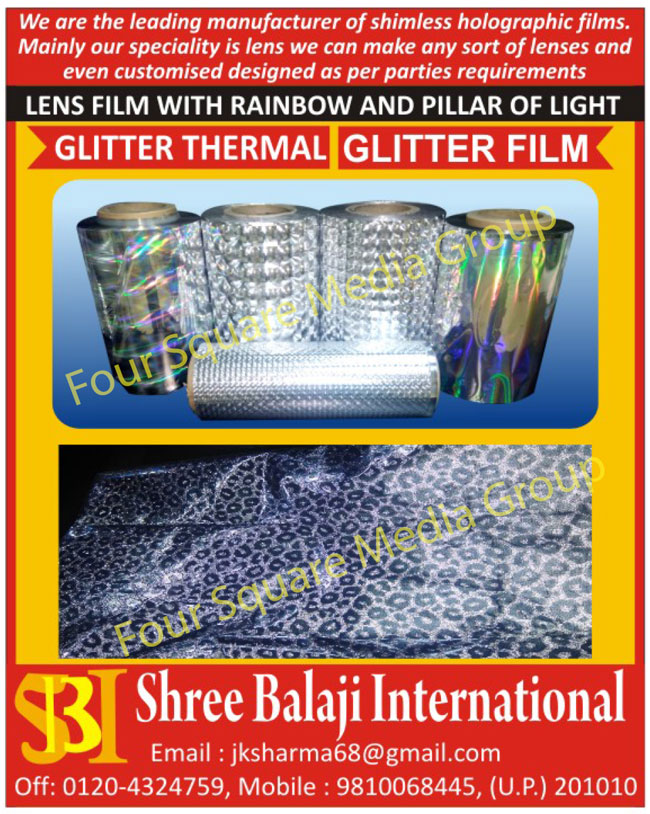 Shimless Holographic Films, Lens Film, Glitter Thermal, Glitter Films