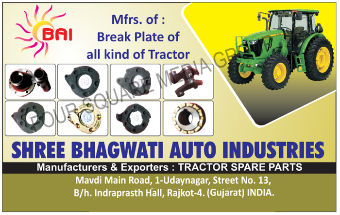 Tractor Spare Parts, Tractor Brake Plates