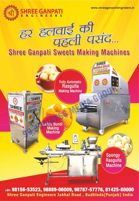 Sweets Making Machines, Fully Automatic Rasgulla Making Machines, Laddu Bundi Making Machines, Spongy Rasgulla Machines