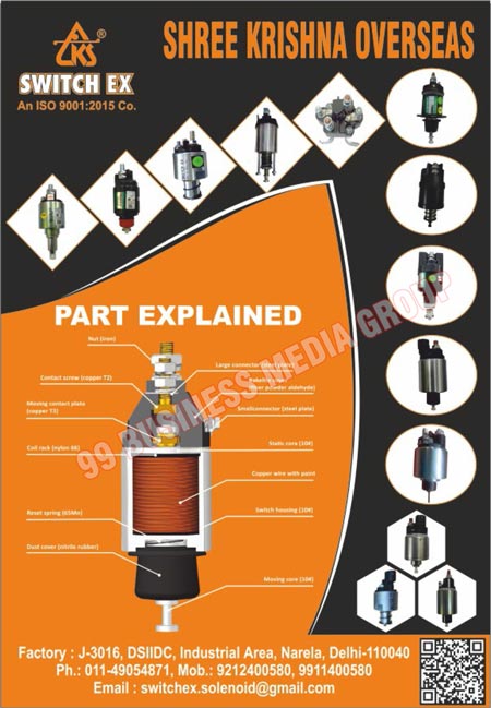 Solenoid Switches, Brass Pins, Auto Switches, Industrial Heaters