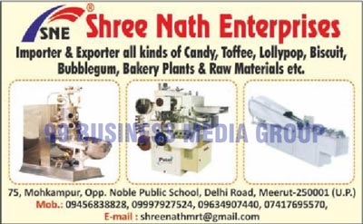 Candy, Toffees, Lollypops, Biscuits, Bubblegums, Bubble Gums, Bakery Plants, Confectionery Product Raw Materials