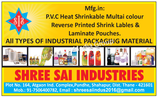 PVC Heat Shrinkable Multi Colour Reverse Printed Shrink Labels, PVC Heat Shrinkable Multi Colour Reverse Printed Laminated Pouches, PVC Heat Shrinkable Multi Color Reverse Printed Shrink Labels, PVC Heat Shrinkable Multi Color Reverse Printed Laminate Pouches, Industrial Packaging Materials