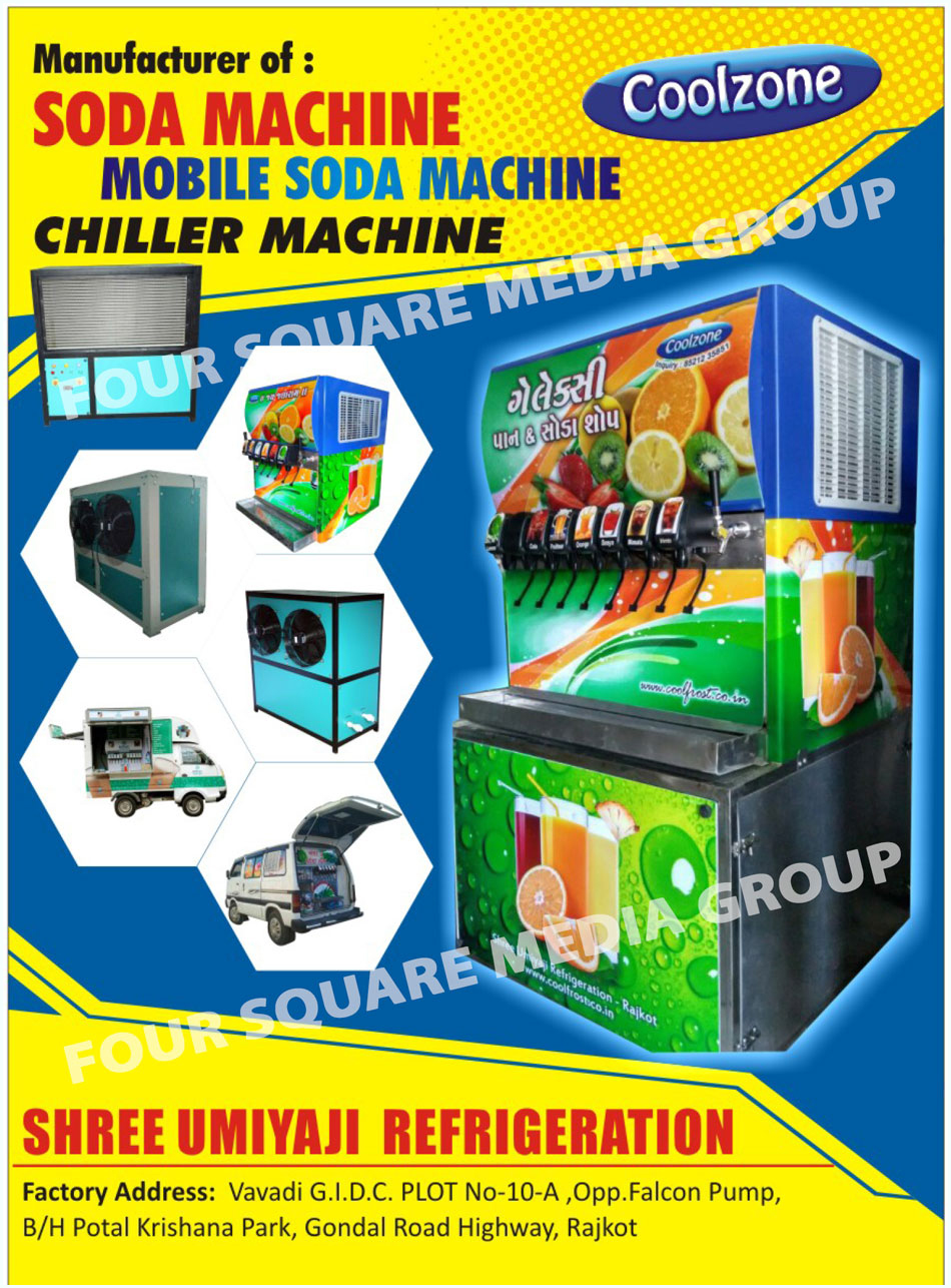 Soda Machines, Soda Dispenser Machines, Soda Fountain Machines, Mobile Soda Machines, Chiller Machines