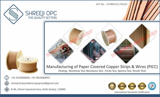 Paper Covered Copper Strips, Paper Covered Copper Wires