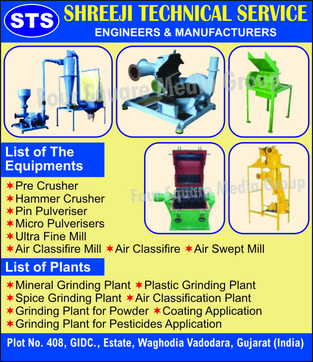 Pre Crushers, Hammer Crushers, Pin Pulverisers, Micro Pulverisers, Ultrafine Mill, Air Classifier Mills, Air Classifiers, Air Swept Mills, Mineral Grinding Plants, Plastic Grinding Plants, Air Classification Plants, Coating Applications, Powder Grinding Plants, Spice Grinding Plants, Masala Grinding Plants