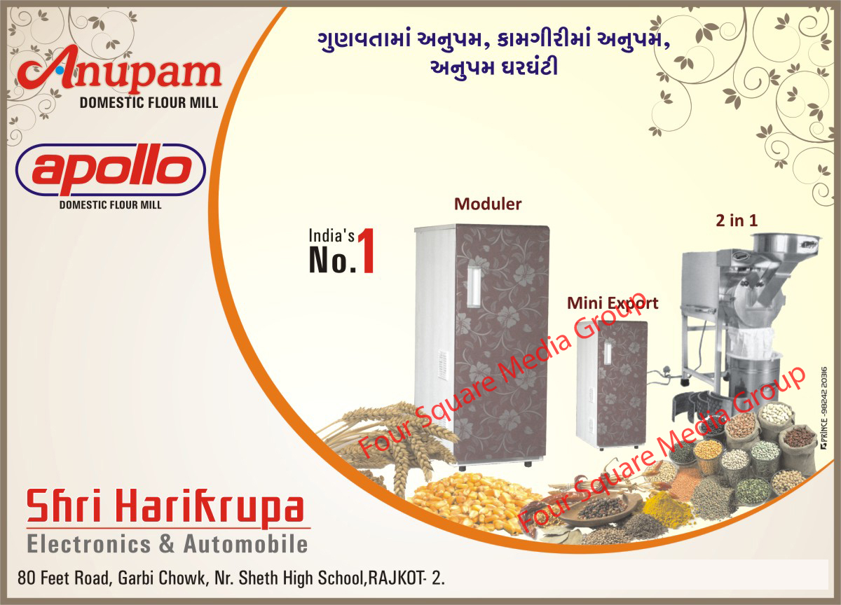 Domestic Flour Mills, Atta Chakki,Mini Export Flour Mill, Modular Flour Mill