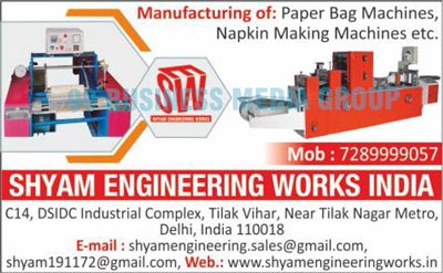 Paper Bag Machines, Napkin Making Machines