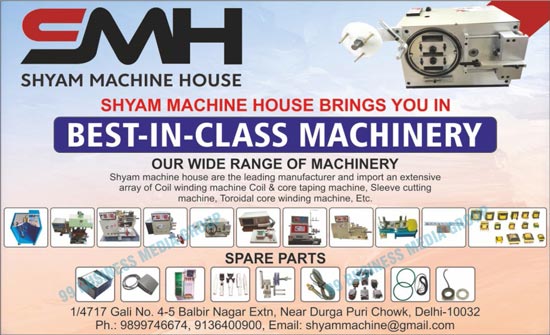 Coil Winding Machines, Coil Tapping Machines, Core Tapping Machines, Sleeve Cutting Machines, Toroidal Core Winding Machines, Hook Winding Machines, Angular Soldering Machines, Inverter Transformer Winding Machines, Double Spindle Winding Machines, EI Core Filling Machines, Coil Taping Machines, Transformer Testers, SMPS Winding Machines, Heavy Duty Winding Machines