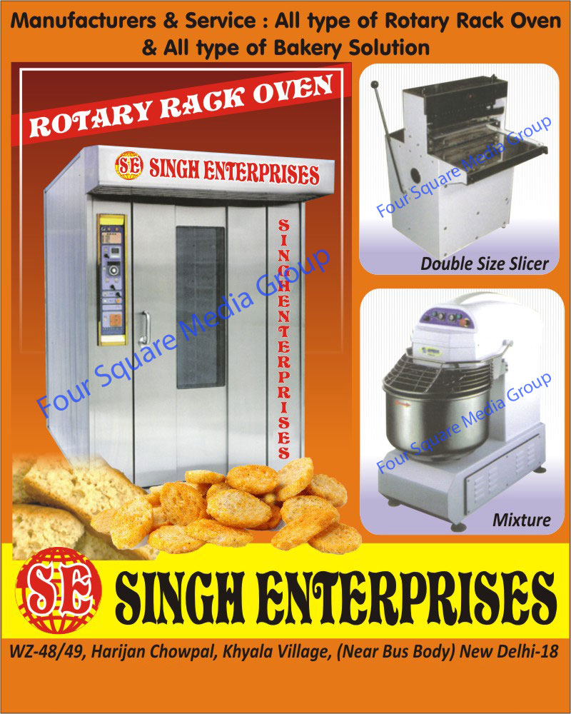 Rotary Rack Oven, Double Size Slicer, Mixture, Bakery Equipments