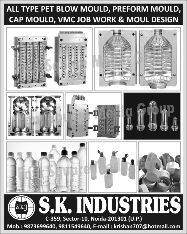 Pet Blow Molds, Preform Molds, Cap Molds, VMC Job Works, Mold Designs