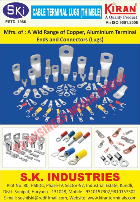 Copper Terminal Ends, Aluminium Terminal Ends, Copper Terminal Connectors, Aluminium Terminal Connectors, Lugs Connectors