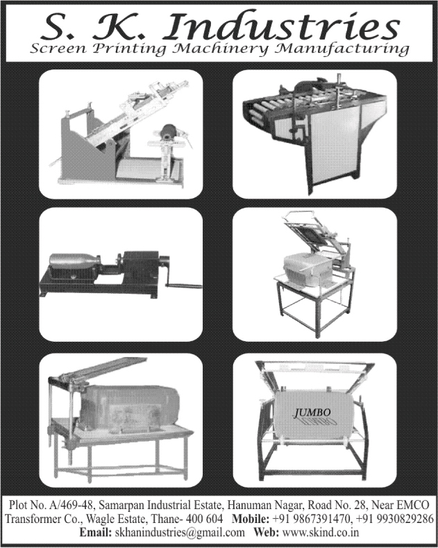 Screen Printing Machines,Screen Printing Table, Flame Treatment Auto Machines, Heating Machines, Bottle Neck Cutting Machines, Deflashing Machines