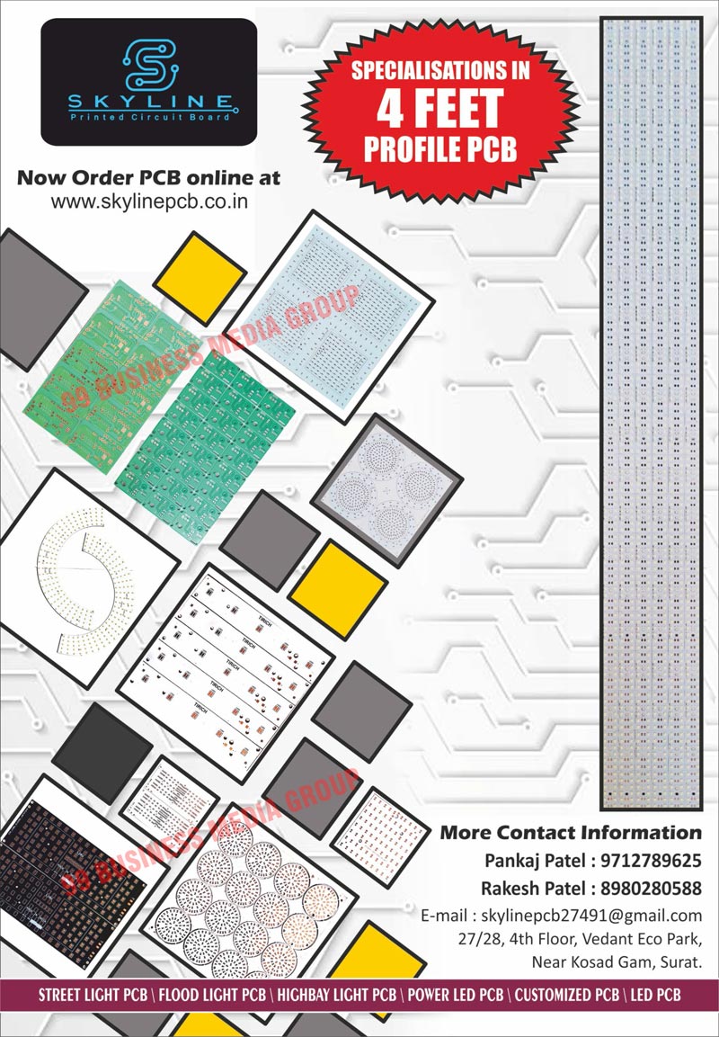 Aluminium PCBs, Glass PCBs, FR-1 PCBs, Double Sided PCBs, Street Light PCBs, Flood Light PCBs, Highbay Light PCBs, Power Led PCBs, Led PCBs