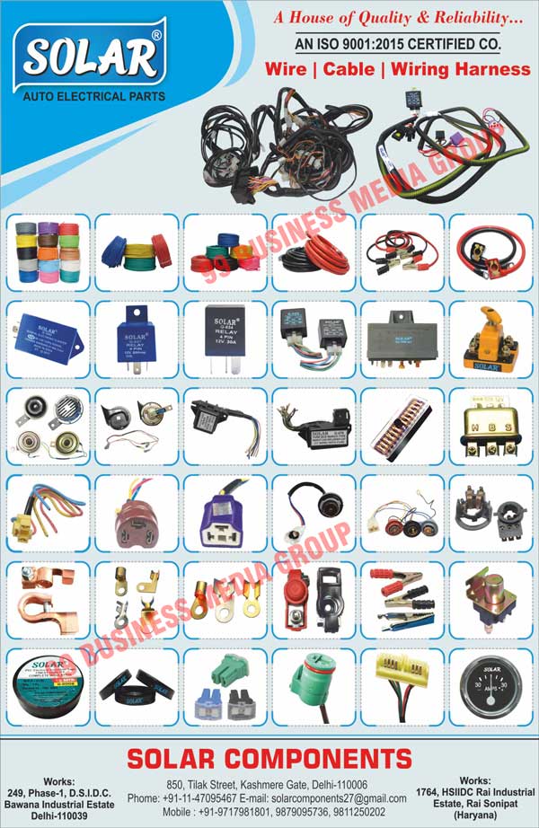 Wires, Cables, Wiring Harness, Auto Electrical Parts