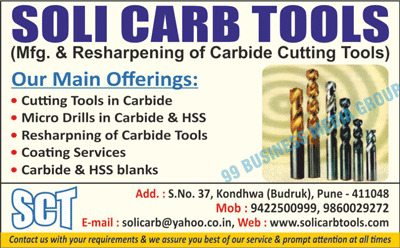 Carbide Cuttings Tools Resharpening