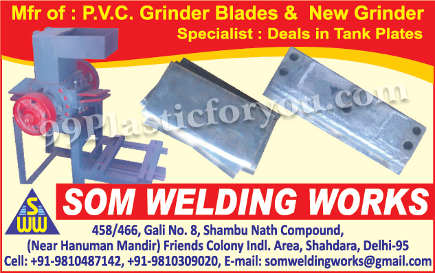 Grinder, PVC Grinder Blades, Tank Plates