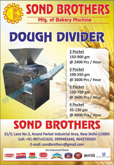 Bakery Machines, Dough Dividers