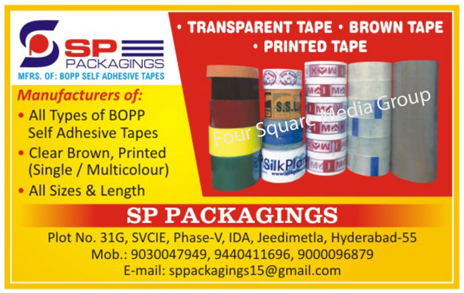 Transparent Tapes, Brown Tapes, Printed Tapes, BOPP Self Adhesive Tapes, Clear Tapes, Single Color Printed Tapes, Multi Color Printed Tapes, Printed Tapes