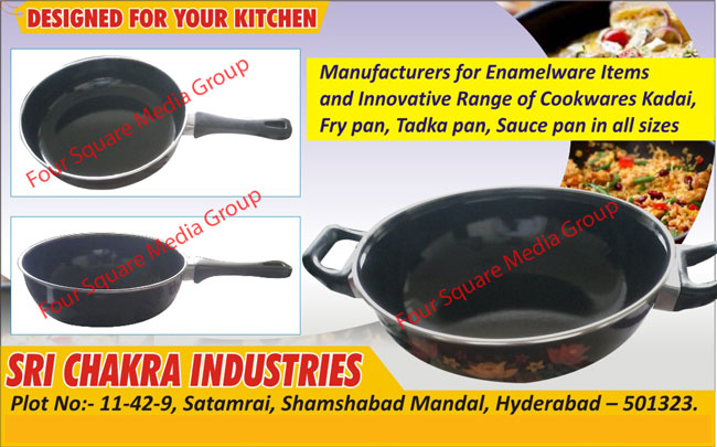 Enamelware Items, Cookwares, Kadai, Fry Pans, Tadka Pans, Sauce Pans,Pan, Tadka Pan