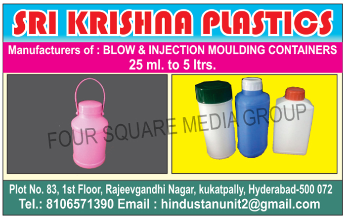 Blow Moulding Containers, Injection Moulding Containers