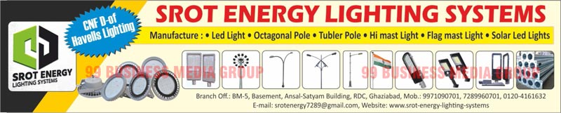 Led Lights, Octagonal Poles, Tubler Poles, Hi Mast Lights, Flag Mast Lights, Solar Led Lights