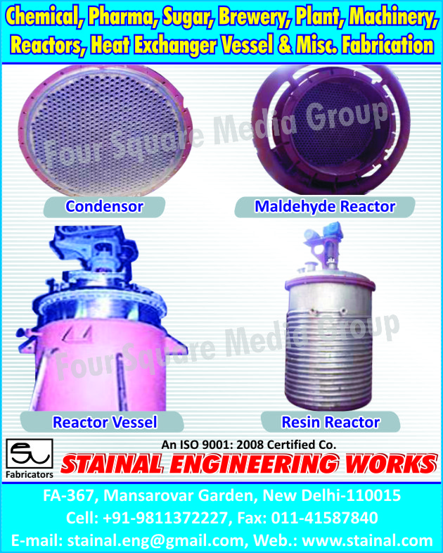 Resin Reactors, Reactor Vessel, Condensor, Maldehyde Reactors, Chemical Plants, Pharma Plants, Sugar Plants, Brewery Plants, Chemical Machines, Pharmacy Machines, Sugar Machines, Brewery Machines, Heat Exchanger Vessels, Miscellaneous Fabrications,Evaporator Inner View, Reboiler, Vessel, Formaldehyde Reactor, Condensor, Resin Plant