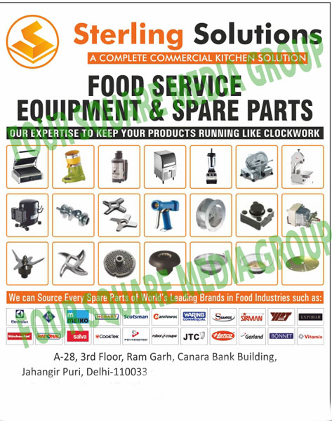 Food Service Equipments, Food Service Equipment Spare Parts, Food Equipments, Food Equipment Spare Parts