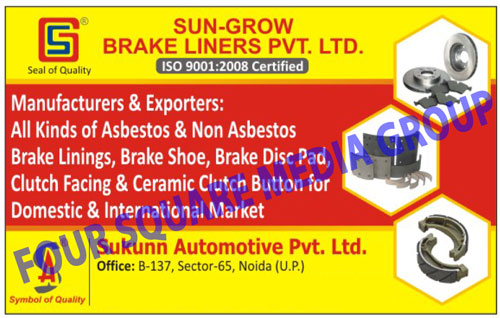 Automotive Asbestos, Automotive Non Asbestos, Automotive Brake Linings, Automotive Brake Shoes, Automotive Brake Disc Pads, Automotive Clutch Facings, Automotive Ceramic Clutch Buttons