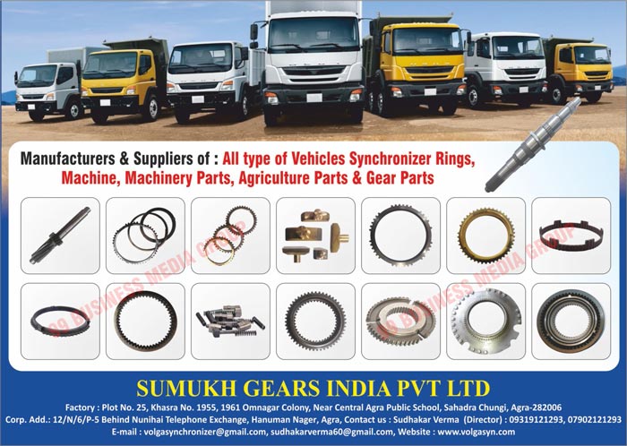 Vehicle Synchronizer Rings, Vehicle Machine Parts, Agriculture Parts, Gear Parts