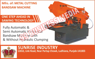 Metal Cutting Bandsaw Machines, Fully Automatic Horizontal Bandsaw Machines, Semi Automatic Horizontal Bandsaw Machines, Without Hydraulic Clumpings